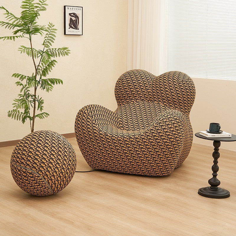 Stripe La Mamma UP Armchair and Ottoman