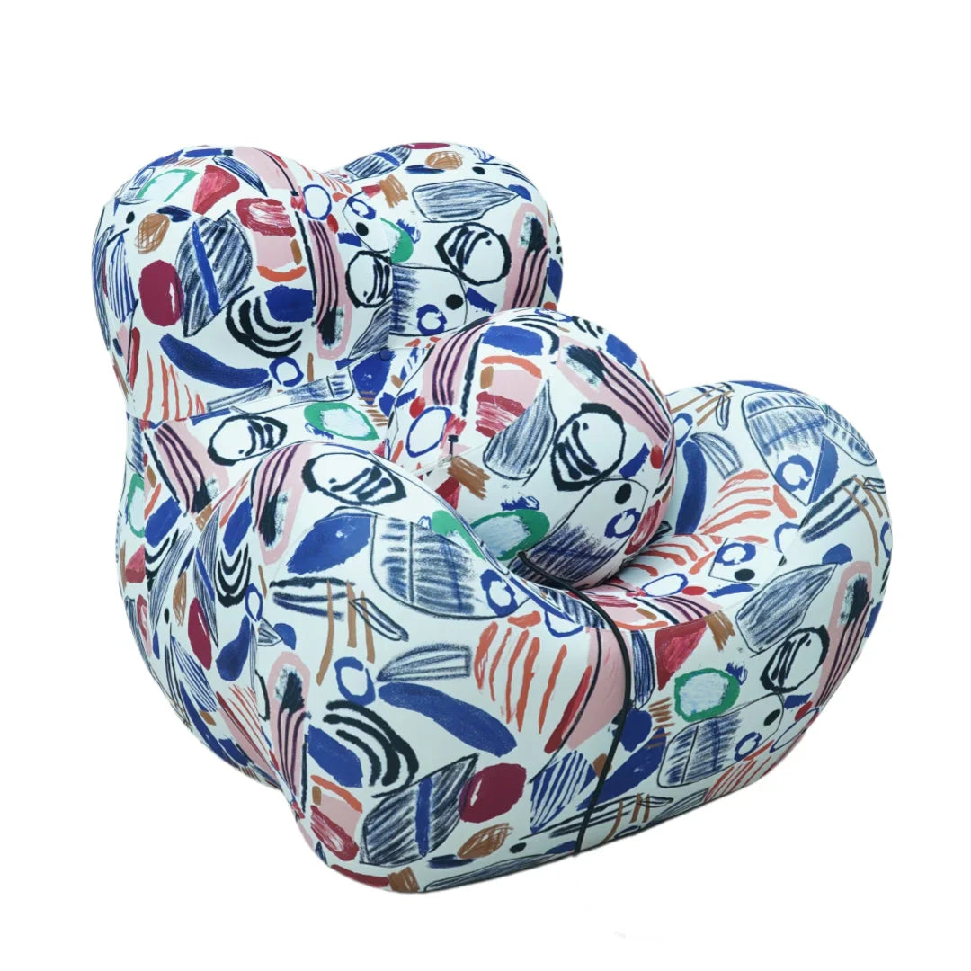 Stripe La Mamma UP Armchair and Ottoman