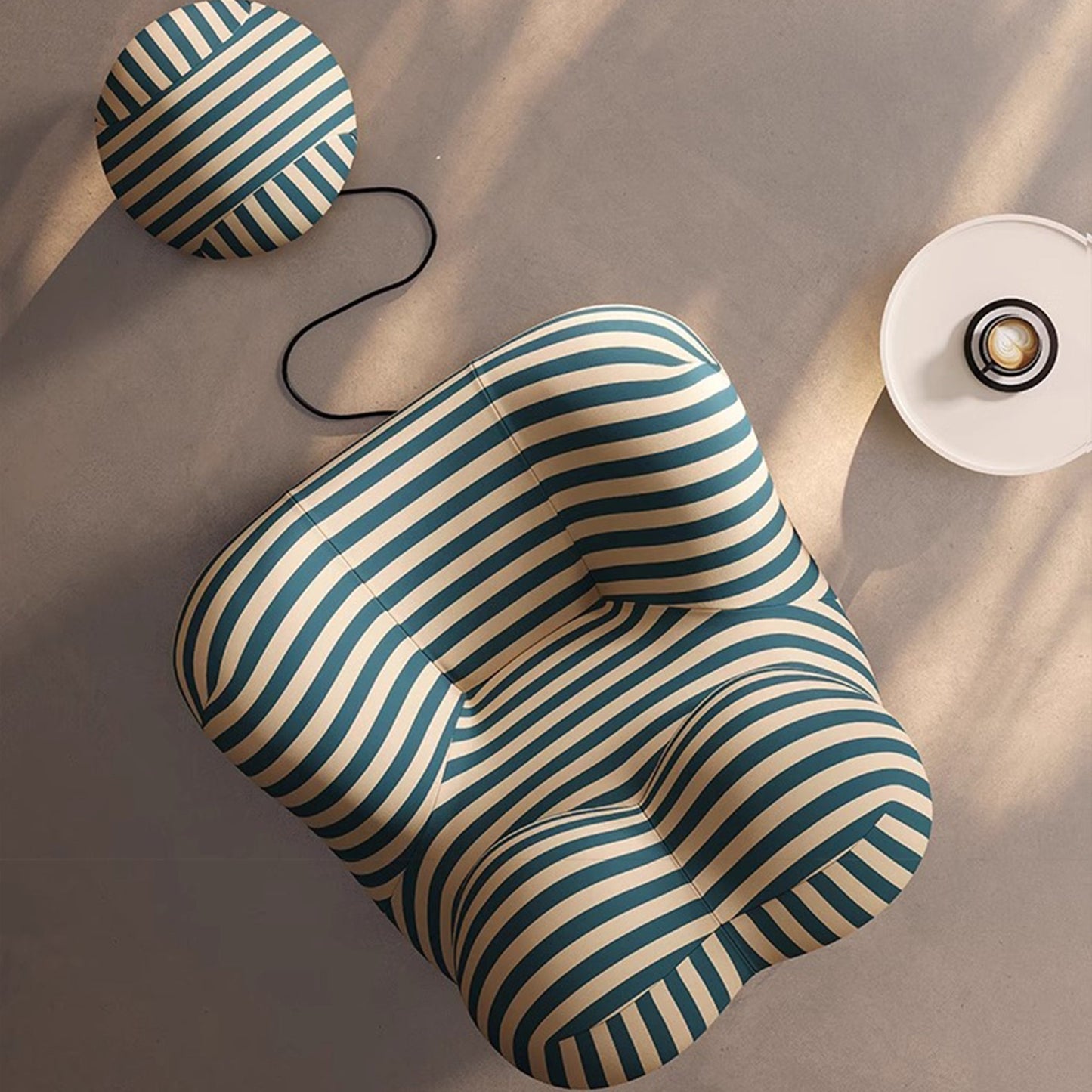 Stripe La Mamma UP Armchair and Ottoman