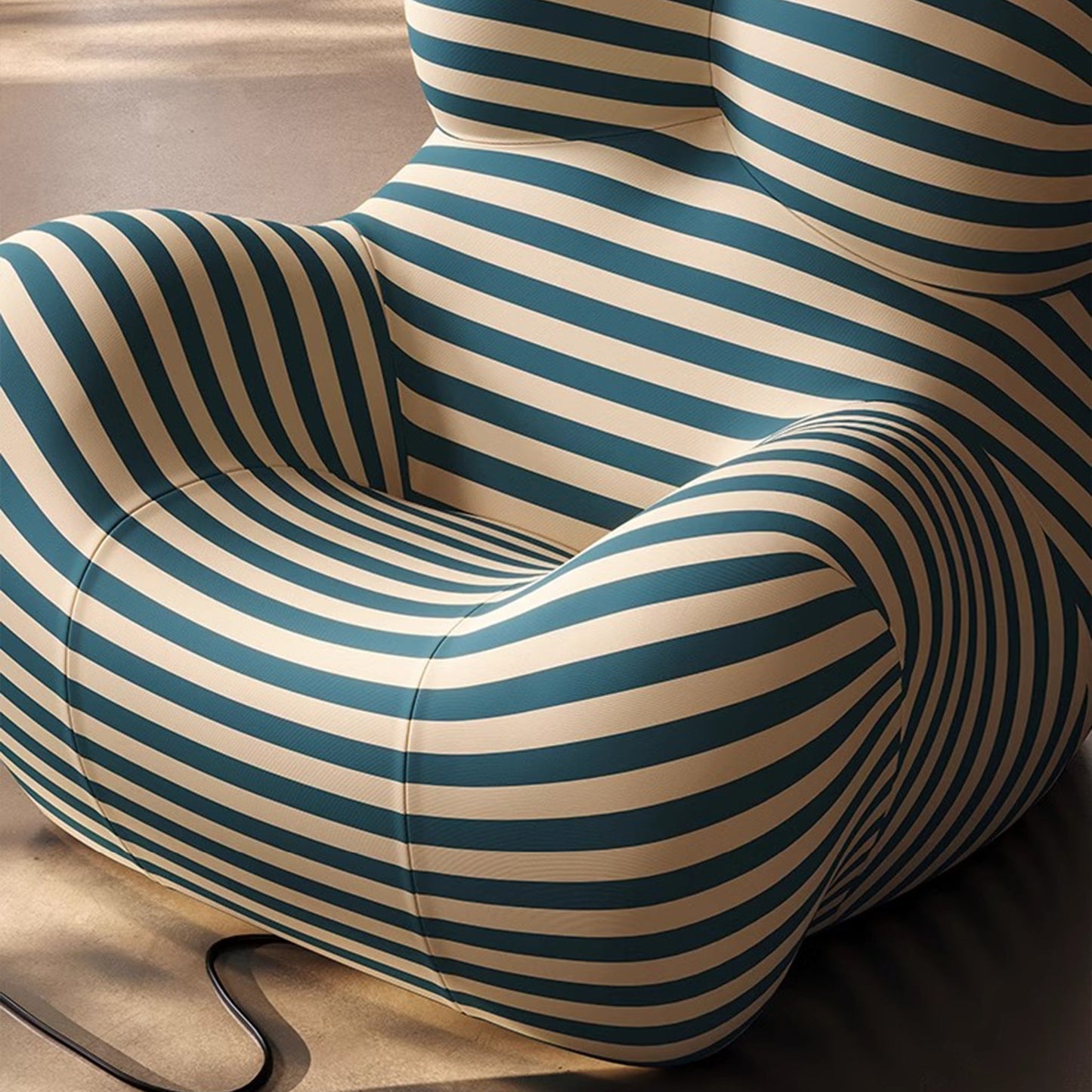 Stripe La Mamma UP Armchair and Ottoman