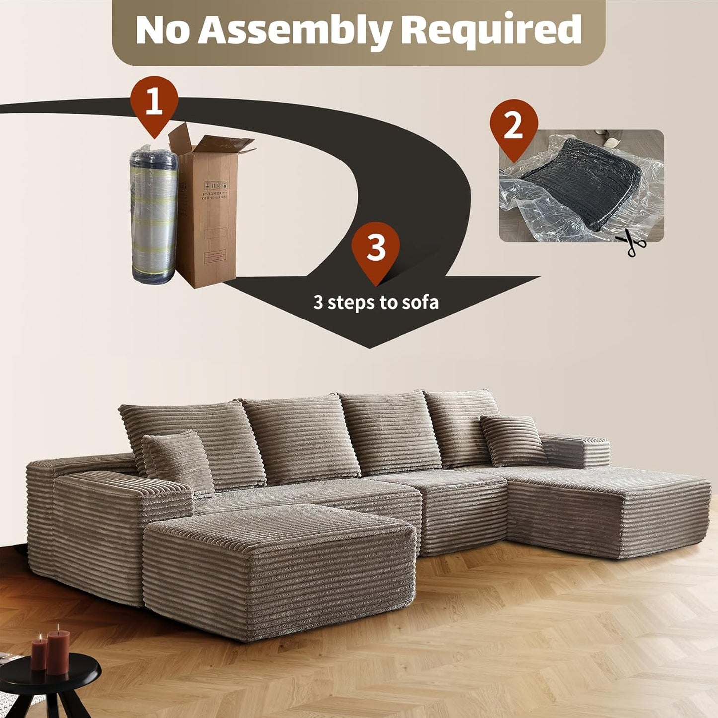 Modular Sectional Sofa Cloud Couch