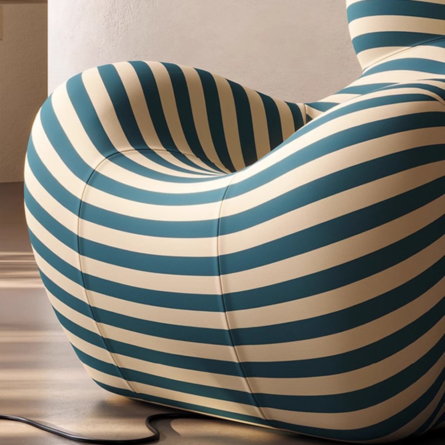 Stripe La Mamma UP Armchair and Ottoman