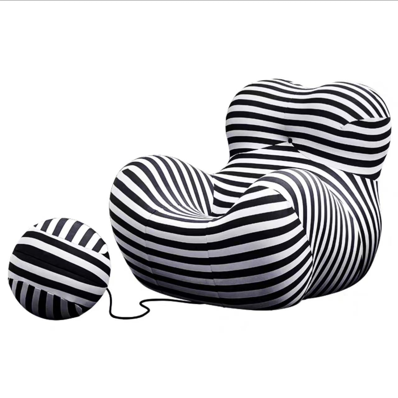 Stripe La Mamma UP Armchair and Ottoman