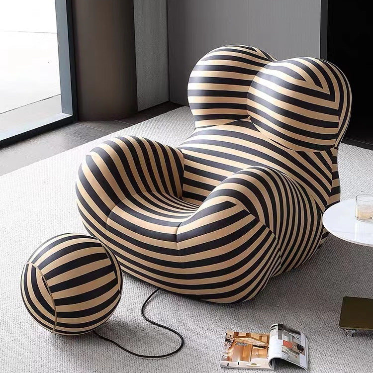 Stripe La Mamma UP Armchair and Ottoman